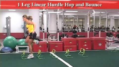 1Leg Linear Hurdle Hop Bounce