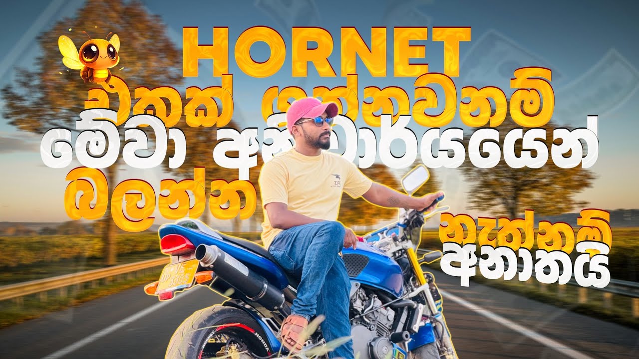 Hornet එකක් ගන්නවනම් මේ ටික අනිවාර්‍යෙන්ම බලන්න. නැත්නම් ගේන්නම එපා. හදලා එපා වේවි