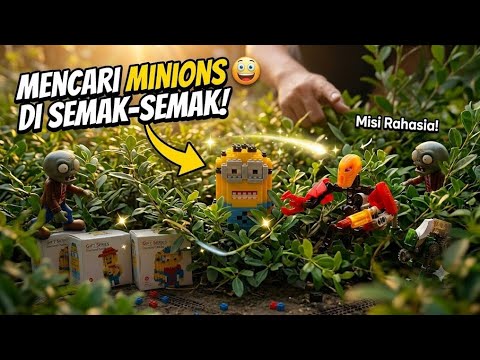 MENEMUKAN MAINAN DI RUMPUT LEBAT Minions, Woody, Dzombi| BRITCH LEGO MINIONS PART 1 
