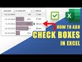 How to Easily ADD CHECK BOXES  in EXCEL