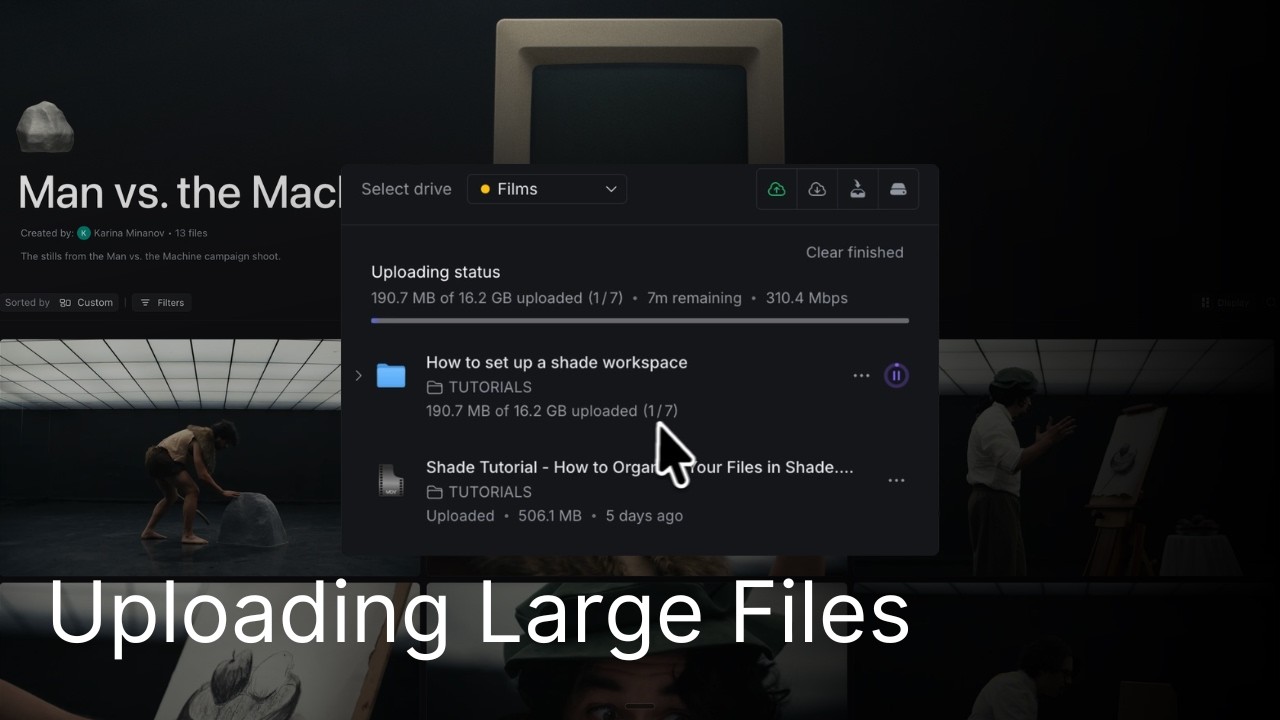 Shade Tutorial - How to Upload Large Files in Shade - YouTube