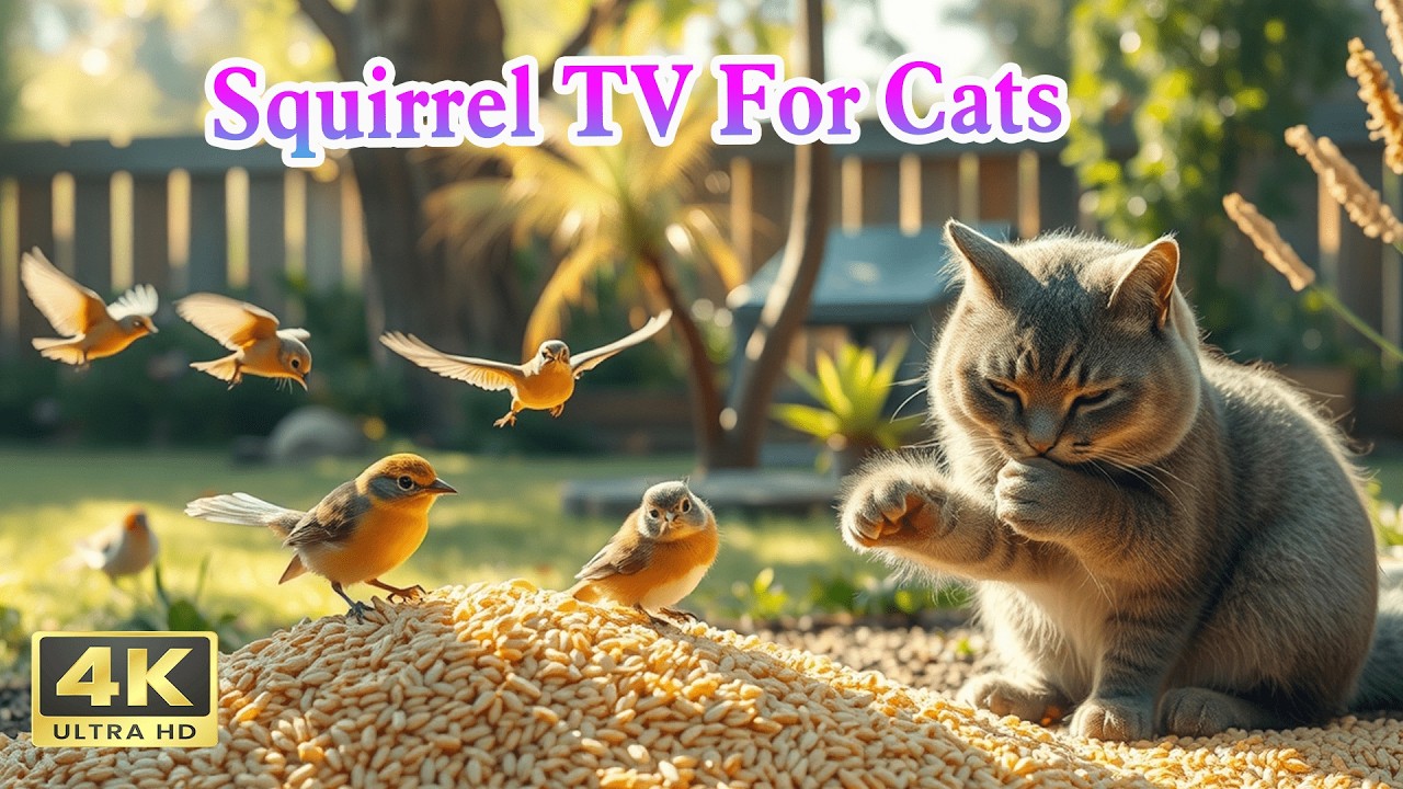 Cat TV for Bored Cats 8 Hours: Entertainment for Anxiety!  