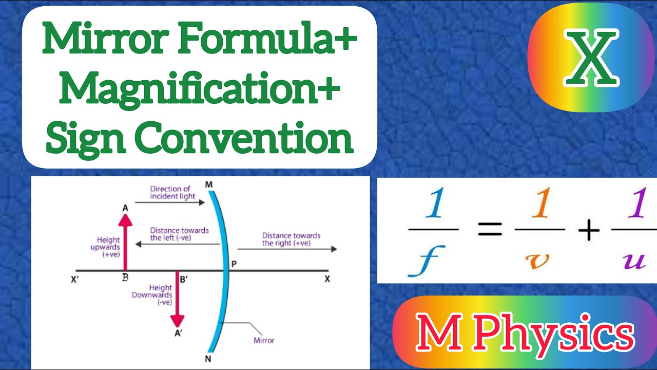 Spherical Mirror Formula, Magnification & Sign Convention Light 10