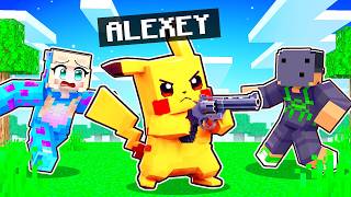 Me transformei em um PIKACHU com ARMAS no 1 Bloco!