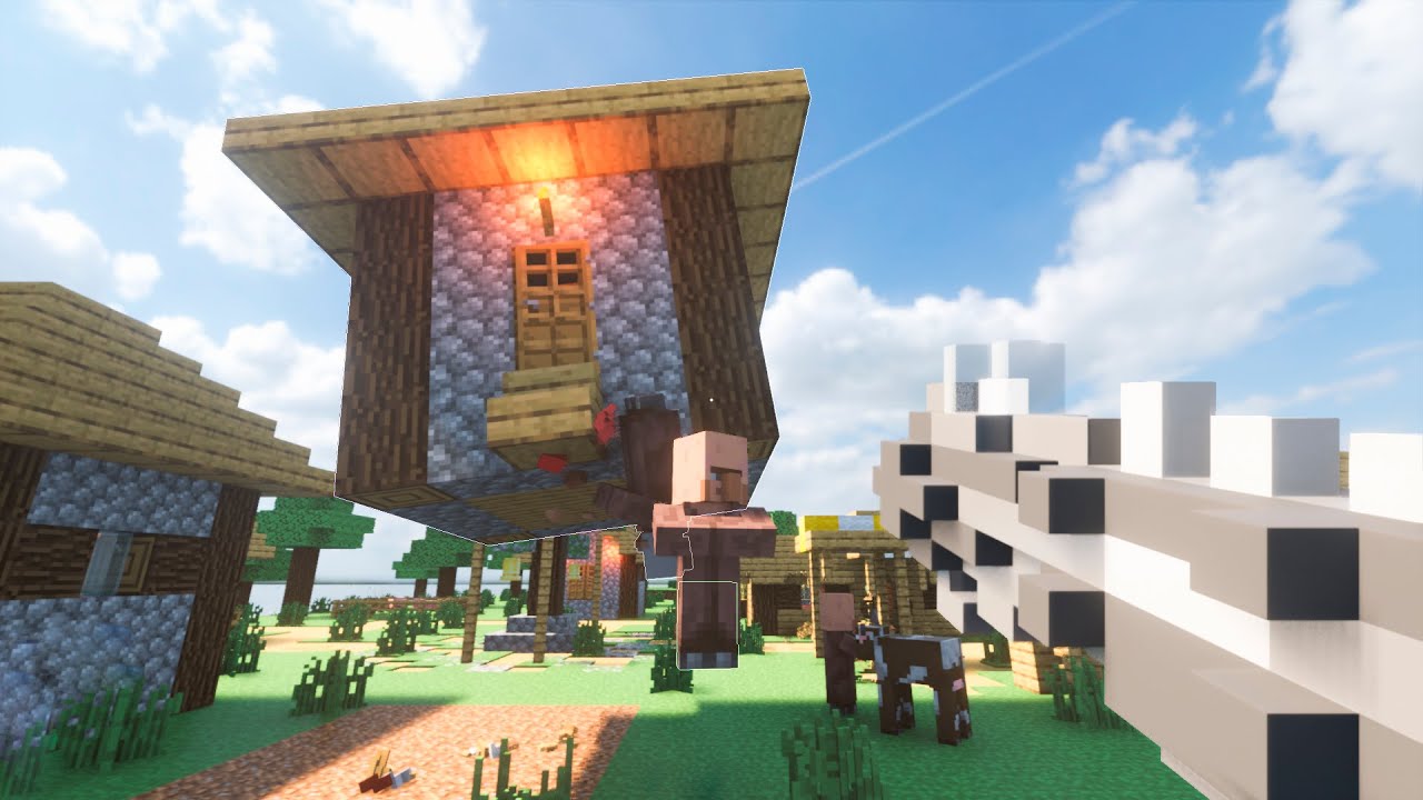 The abolition of gravity in the Minecraft Village in Teardown - YouTube