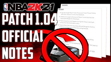 NBA 2K21 PATCH 1.04 NOTES (OFFICIAL) - MODDED CONTROLLER PATCHED, SCREEN FIX AND MUCH MORE!