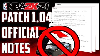 Details NBA 2K21 PATCH 1.04 NOTES (OFFICIAL) - MODDED CONTROLLER PATCHED, SCREEN FIX AND MUCH MORE! Update