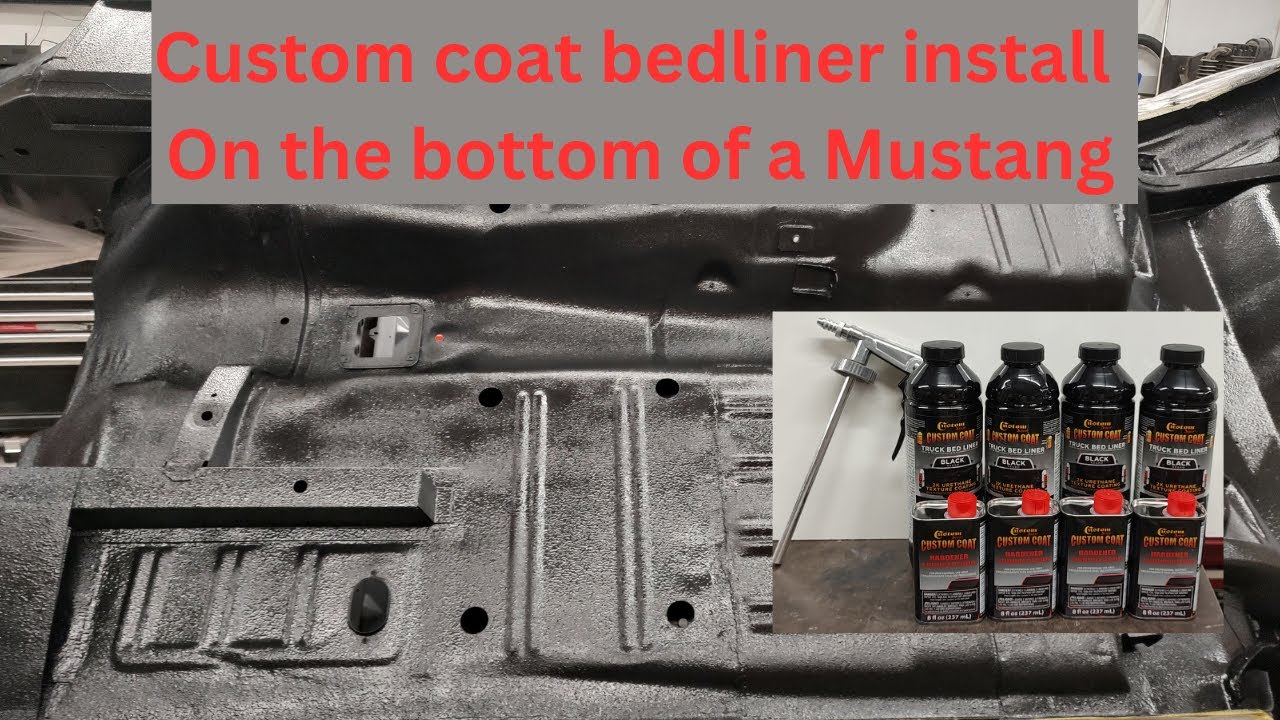 Custom Coat bedliner undercoating on the 66 Mustang YouTube