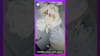 White Wedding Cake with Beautiful white flowers for Layer cake 🍰 White Wedding Cake with Beautiful white flowers for Layer cake 🍰