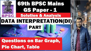 69th BPSC Mains GS Paper 1 DI Solutions | DI for 70th & 71st BPSC Mains GS Paper 1 | 72 Marks | #pyq