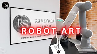 Watch ABB Gofa Robot Drawing My YouTube Channel Logo! Ravinder Singh