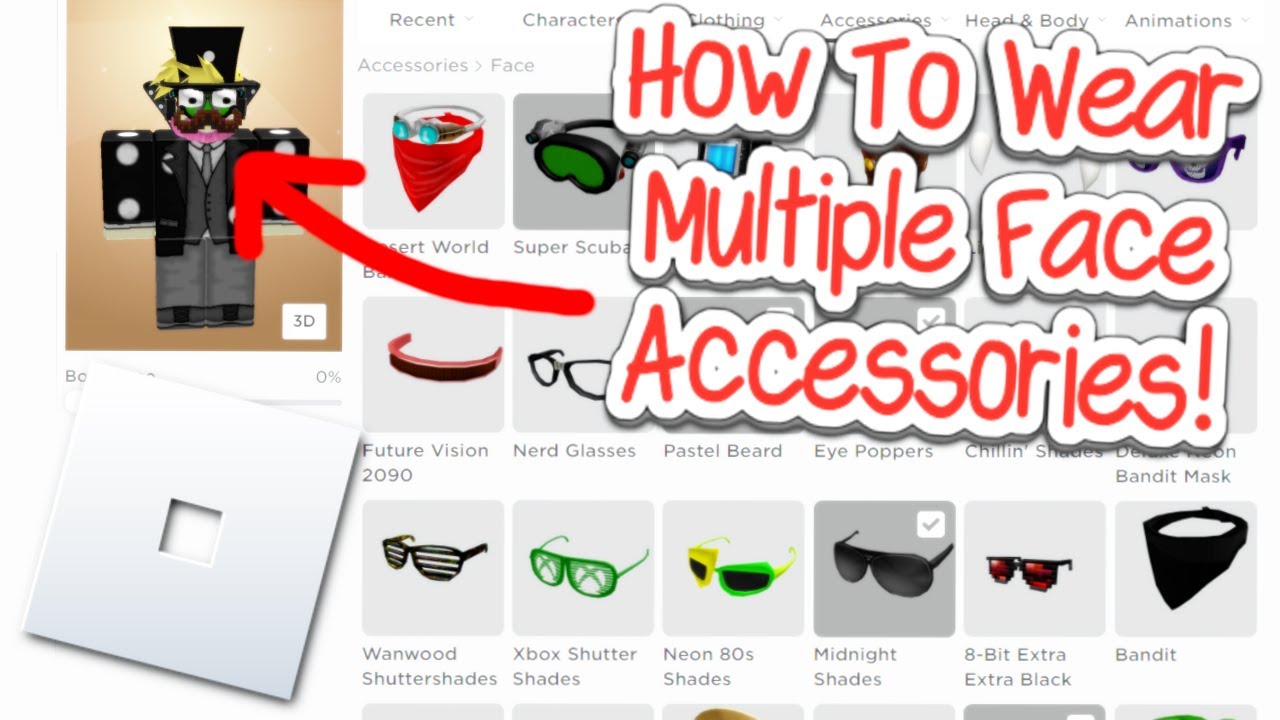 How to equip multiple accessories in roblox!💕😍 #CapCut #r6 #r15 #r6a