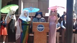 sister Ima Miracle at Boston Pride Flag Raising
