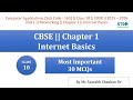 Class 10 Computer Applications 🔥 Chapter 1 Internet Basics MCQs | 100% Board Focused | CBSE 2025-26