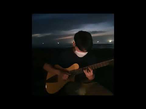 제주도 밤바다에서 기타연주 / moon river
