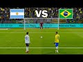 ARGENTINA vs BRAZIL - Final FIFA World Cup 2026 - Penalty Shootout | Messi vs Neymar | PES