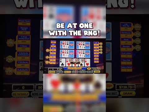 Dealt trip aces on 5-play DDB! Can we get a 4th? #casinos #videopoker