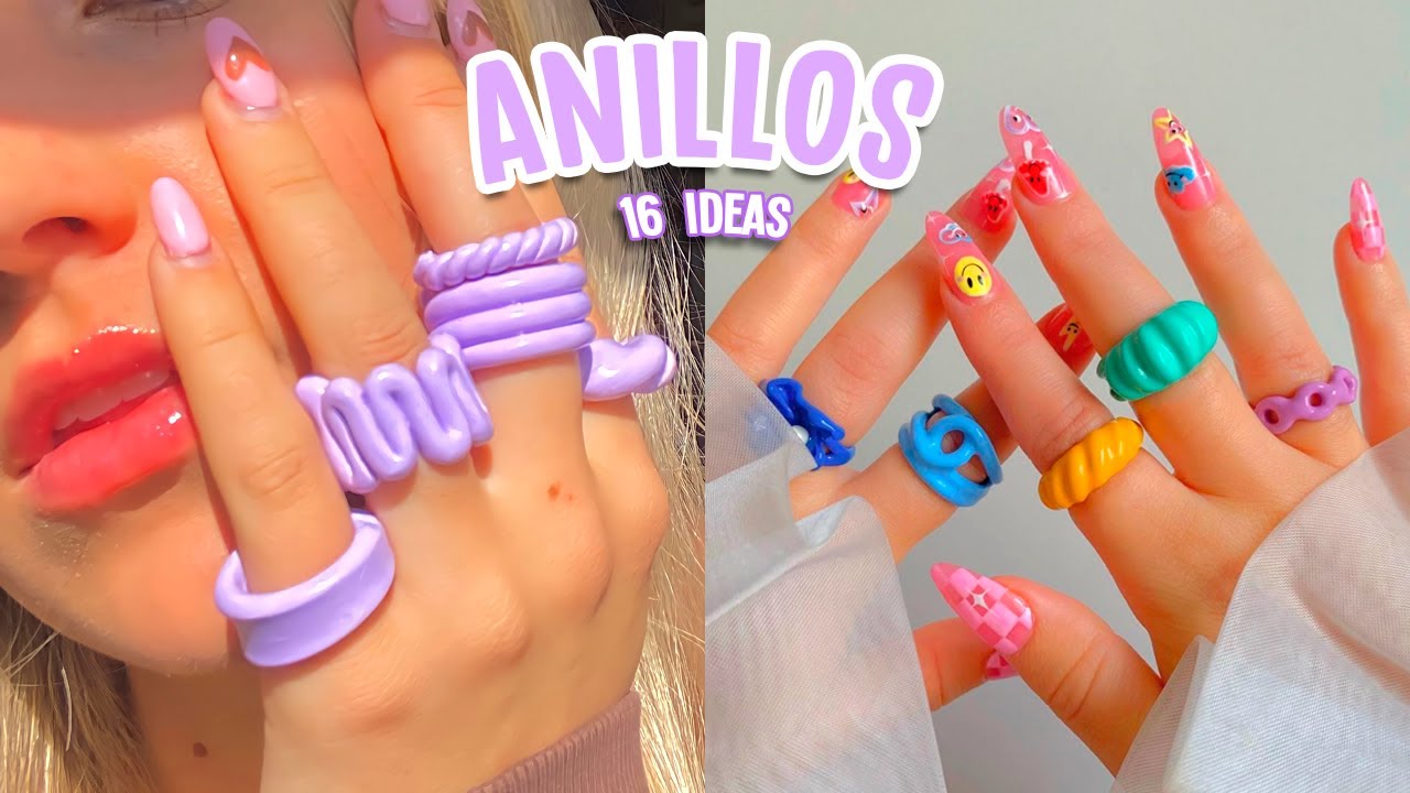 16 IDEAS PARA HACER TUS ANILLOS!! FACIL RINGS | Porcelana fria y - YouTube