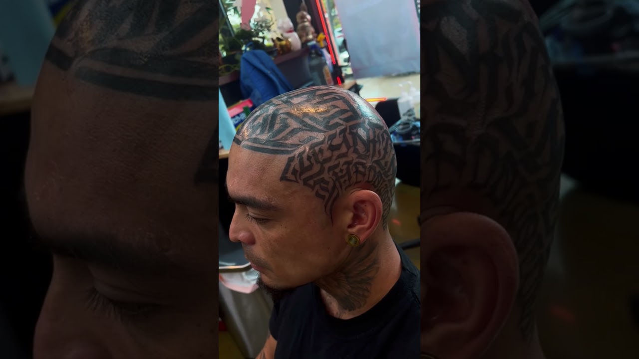 Calligraffiti Head Tattoo | Hawaii