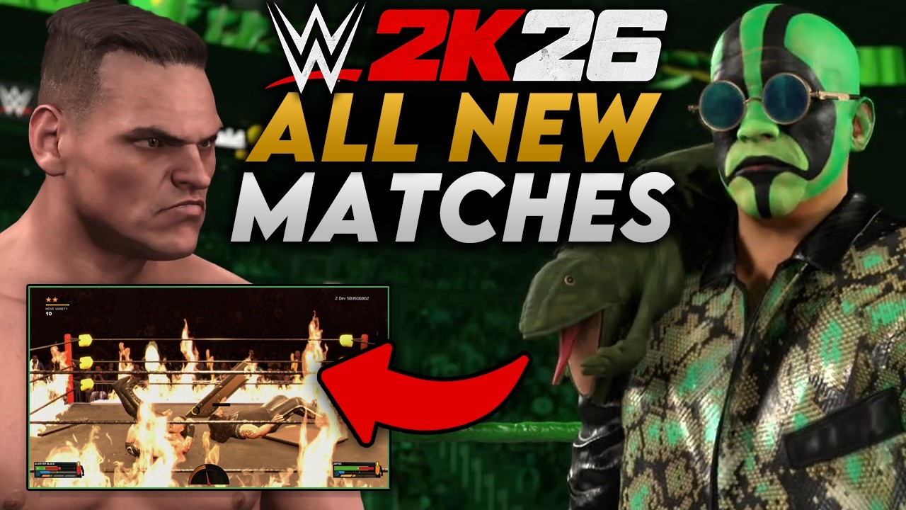 All NEW WWE 2K26 Match Types Gameplay (Inferno, I Quit, Dumpster, 3 Stage of Hell & More)