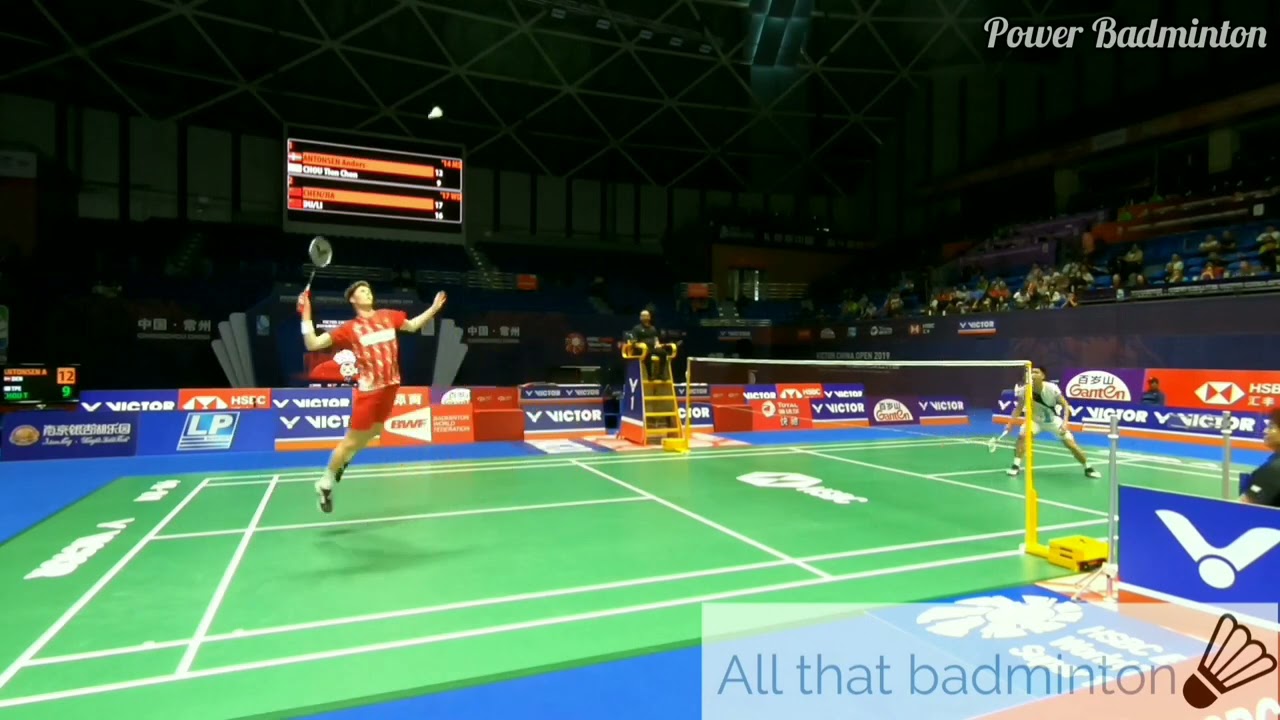 Anders Antonsen vs Chou Tien Chen   Nice Angle