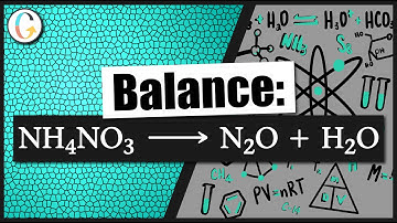 How to balance NH4NO3(s) → N2O(g) + H2O(g)