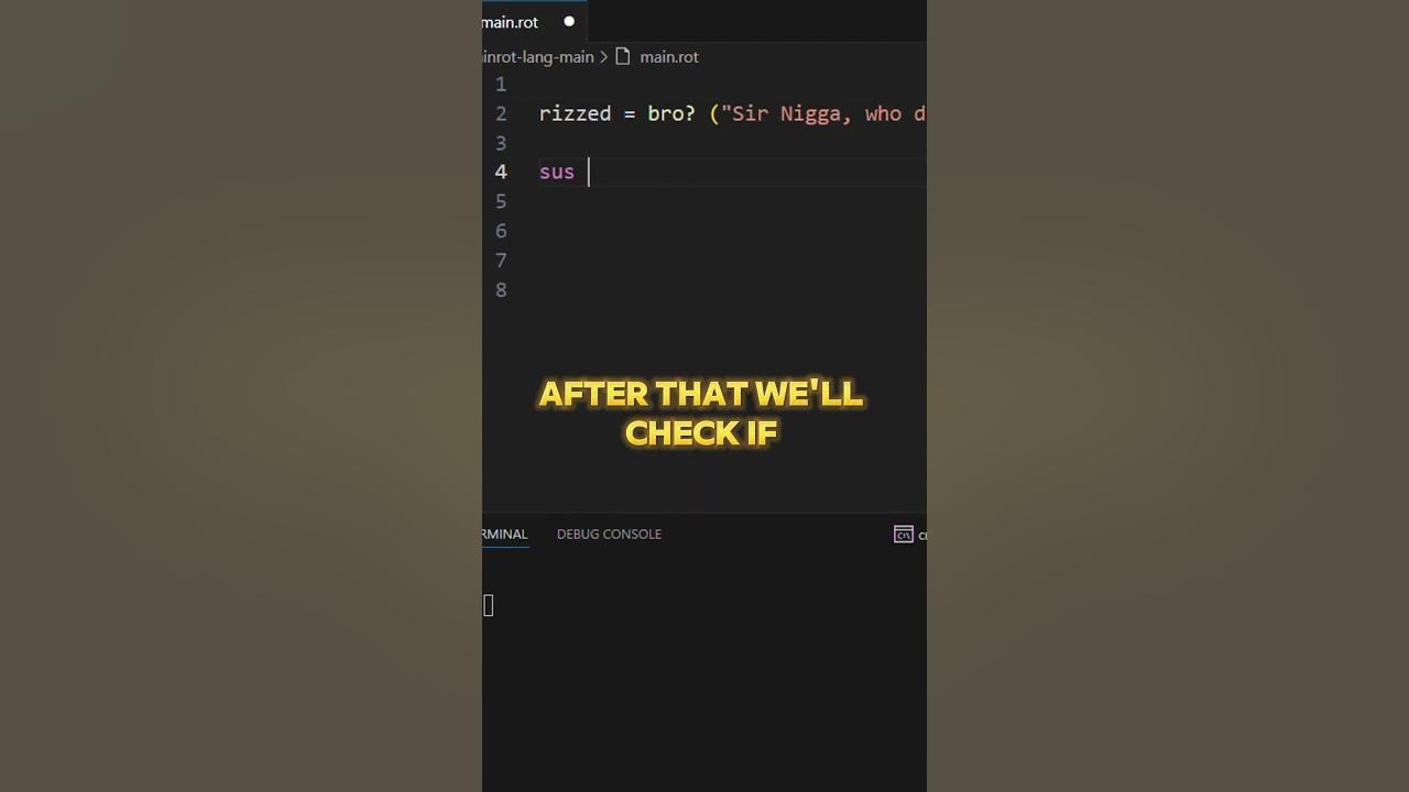 Getting started with using the Brainrot programming language #brainrot ...