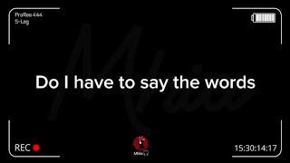 Do I have to say the words | with lyrics