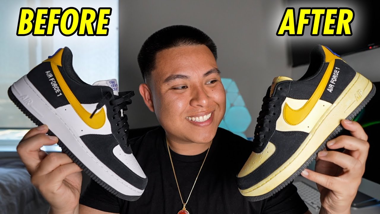 HOW TO MAKE YOUR SNEAKERS LOOK VINTAGE TUTORIAL! (EASY) 
