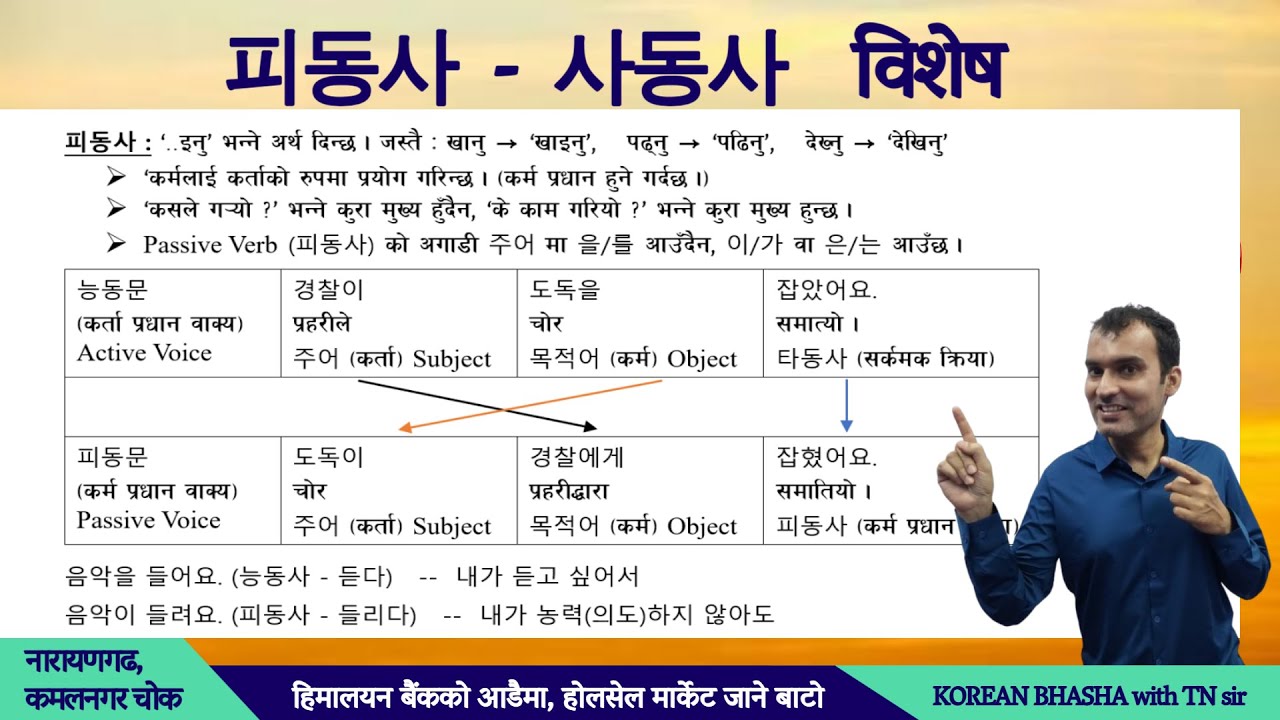 피동사 and 사동사 | 피동사 र 사동사 | 피동사-이, 히, 리, 기 | 피동사-어지다/아지다/여지다 | how to ...