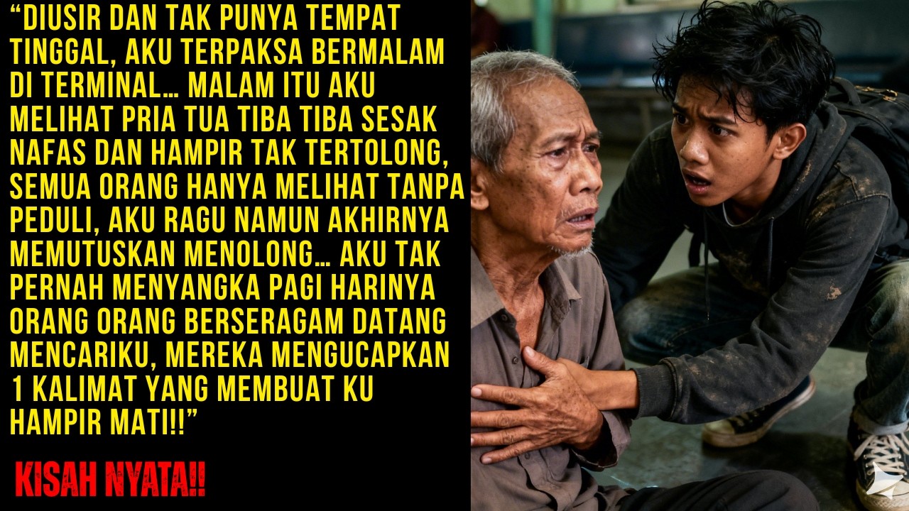 AKU MENOLONG PRIA TUA YANG SESAK NAFAS DI TERMINAL, BESOK HARINYA ORANG BERSERAGAM MENDATANGIKU DAN