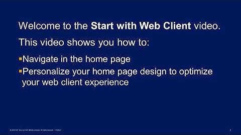 Start with SAP Business One Web Client