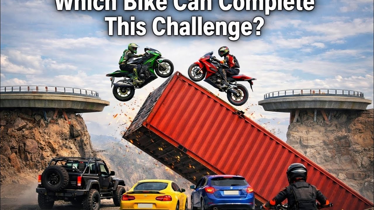 10 Bikes Mega Rooftop Jump Challenge 😱 | Only Cobra & Ghost Rider Survived! | Indian Bike Driving 3D