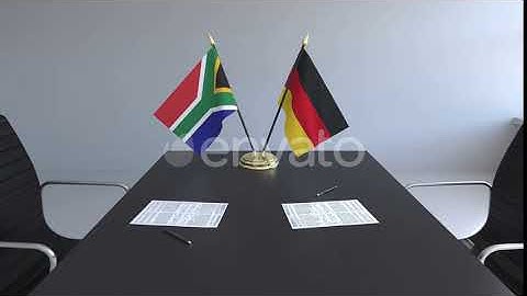Flags of South Africa and Germany on the Table | Motion Graphics - Envato elements
