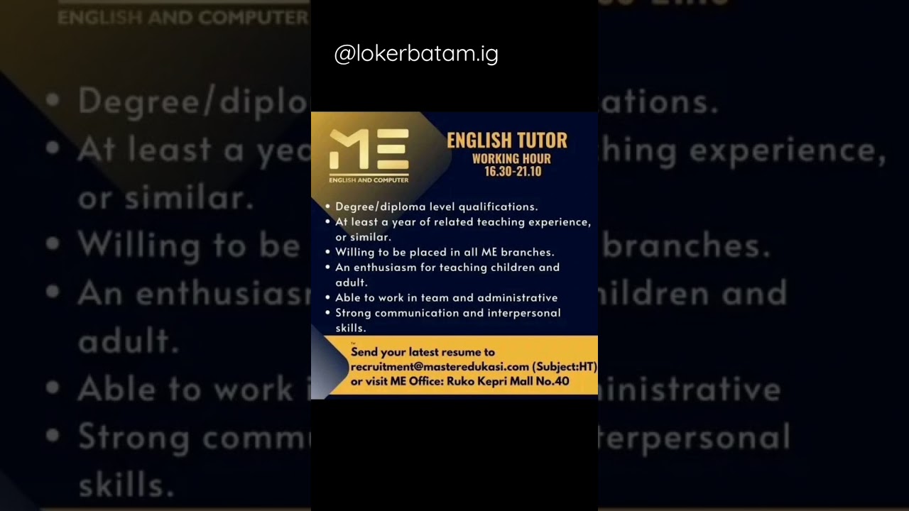 5 loker updatr hari ini 