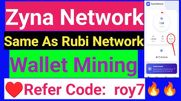 Zyna Network | ZYNA Coin Mining | Same As Rubi Network | Wallet Mining Apps | New mining apps zyna