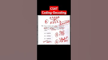 💯UPSC CSAT 2024 Coding-Decoding Reasoning Problems solved #upsccsat #csatreasoning