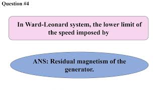 In Ward-Leonard system, the lower limit of the speed imposed by