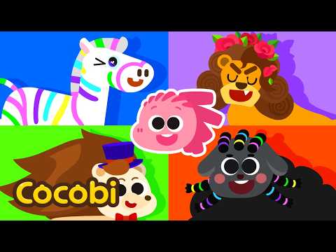 Pet Grooming Salon! 🦁🎨 Cut and Paint Hair | Children's Songs | Cocobi