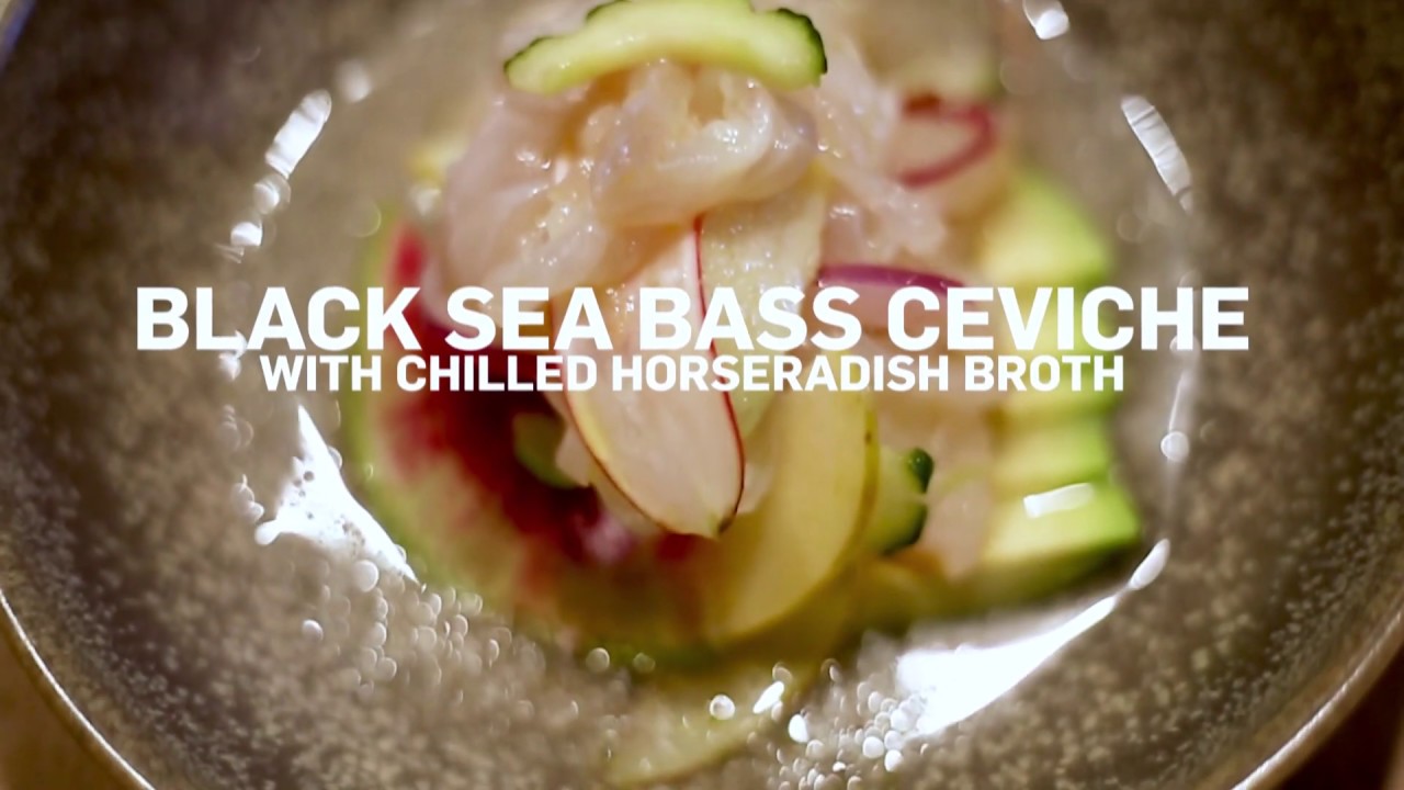 Black Sea Bass Ceviche with Chilled Horseradish Broth YouTube