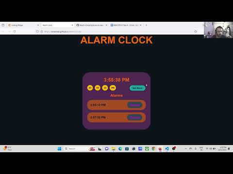 Alarm clock using vanilla JS, HTML and CSS