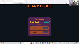 Alarm clock using vanilla JS, HTML and CSS