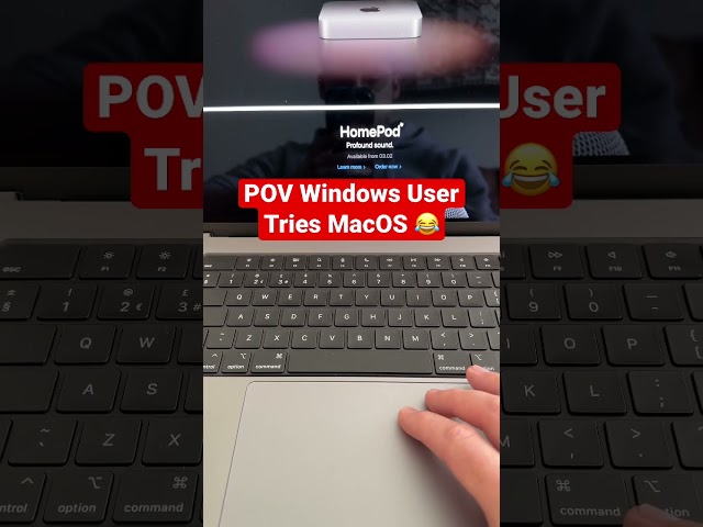 POV - Windows User Tries MacOS 😂 class=