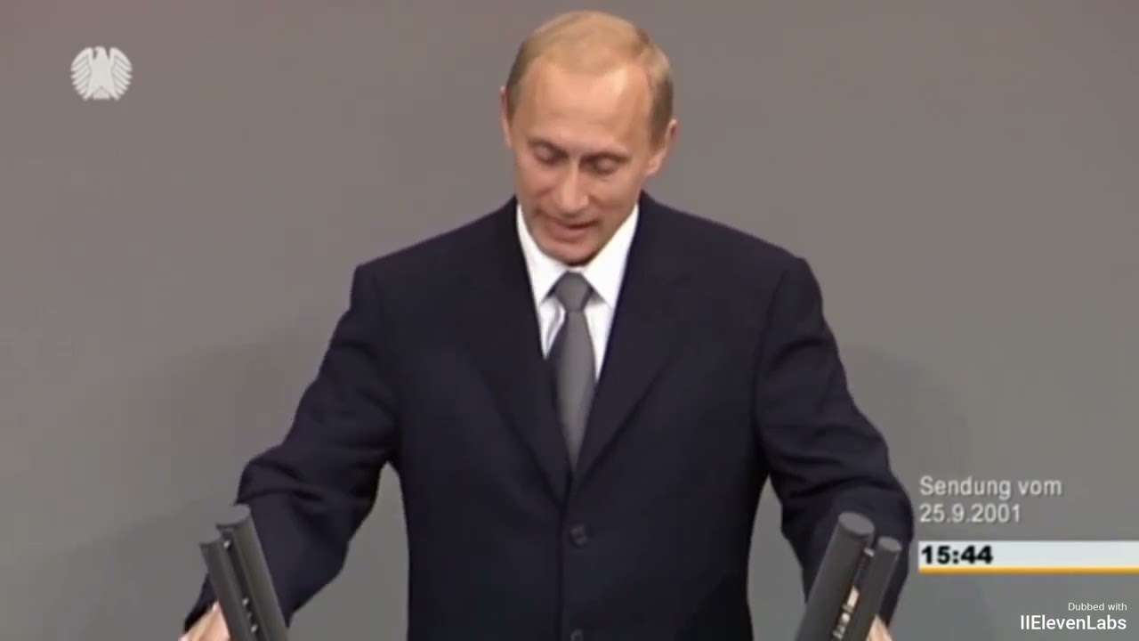Vladimir Putin's speech on September 25, 2001 before the German Bundestag (AI dubbed)