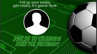 Football  Personalisable Video Invitation