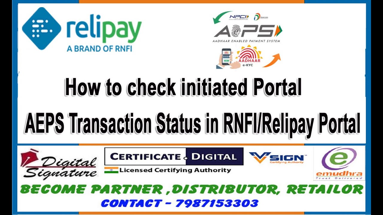 How to check initiated AEPS Transaction Status in RNFI/Relipay Portal