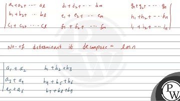 In a third order determinant, each element of first column consists of sum of two terms, each el...