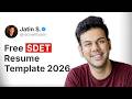 Free SDET Resume Template 2026 #sdet #techwithjatin