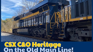 CSX Chesapeake & Ohio Heritage leads M412-25 with a SD40-2 trailing @ Eldersburg