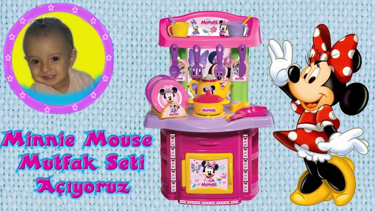 mutfak seti yagmur minnie mouse sef mutfak seti aciyor eglenceli cocuk videosu youtube